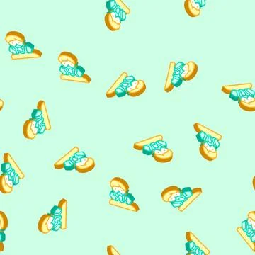 Mining mask face isometric icon seamless pattern 스톡 일러스트