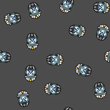 Mining mask face vector seamless pattern Stock Illustration