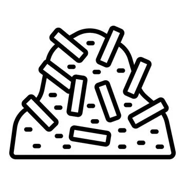 Mining minerals from mountain, extracting raw materials from earth Stock Illustration
