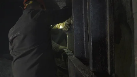 Mining in mines of minerals Stock Footage 93540486
