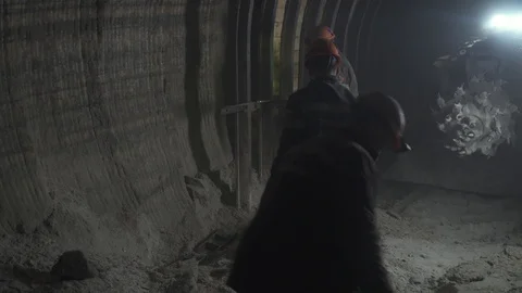 Mining in mines of minerals Stock Footage 93540535