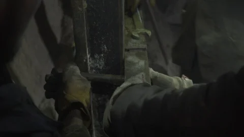 Mining in mines of minerals Stock Footage 93540582