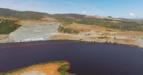 Mining nickel in the Philippines. Aerial view. Stock Footage 318521193