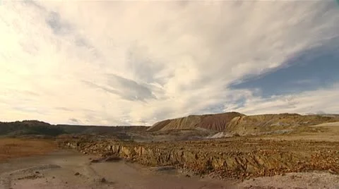 Mining - open cast at Rio Tinto - Spain Stockbeeldmateriaal 22114449