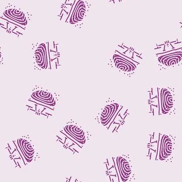 Mining operations drone glyph seamless pattern Stock Illustration