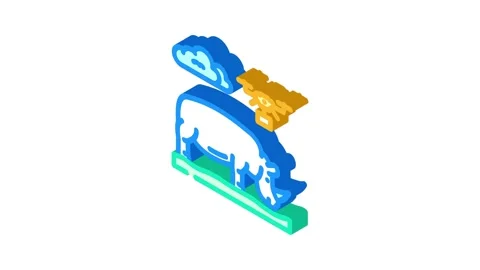 Mining operations drone isometric icon animation Stock Footage 327290270