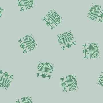 Mining operations drone line seamless pattern Stock Illustration