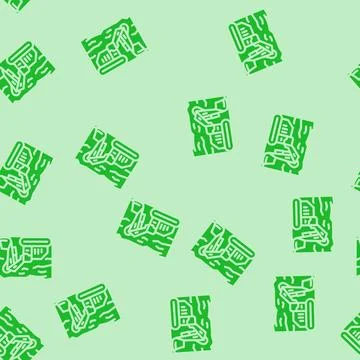 Mining operations glyph vector seamless pattern Illustrazione stock