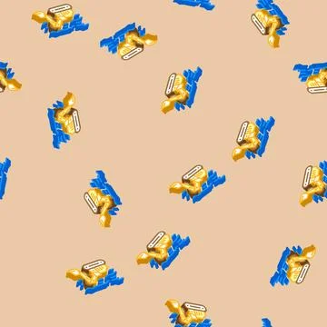 Mining operations isometric icon seamless pattern 스톡 일러스트