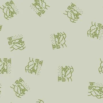 Mining operations line seamless pattern Stock Illustration