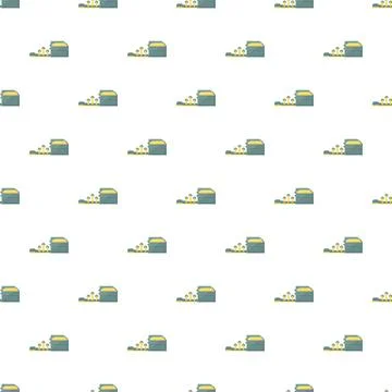 Mining ore extraction and processing industry pattern イラスト素材