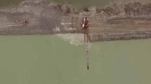 Mining Overhead Aerial View - Drone Stock-Footage 81400880