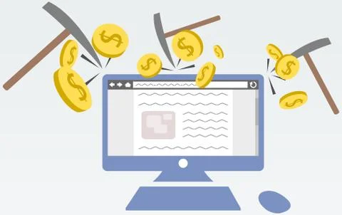 Mining PC Stock Illustration