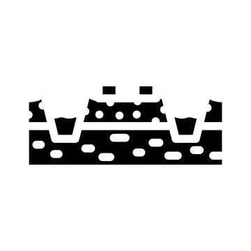 Mining peat glyph icon vector illustration Stock Illustration