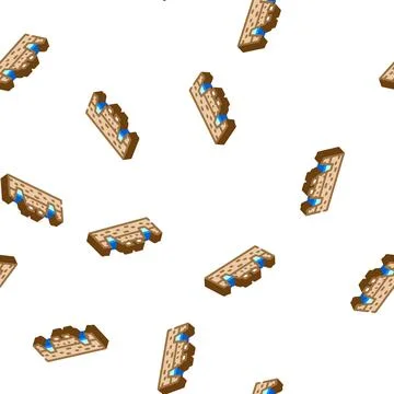 Mining peat isometric icon seamless pattern Stock Illustration