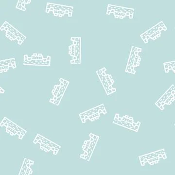 Mining peat line vector seamless pattern Stock Illustration