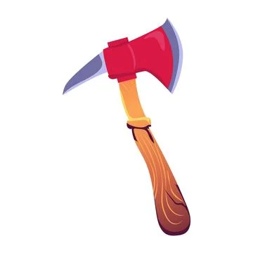 Mining pick axe in flat design. Digging industry instrument for pecking. Vect 스톡 일러스트
