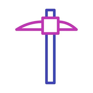 Mining Pickaxe Colorful Icon For Game UI Design Illustrazione stock