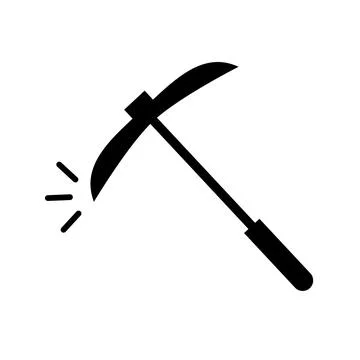 Mining pickaxe icon. Excavation. Vector. Stock Illustration