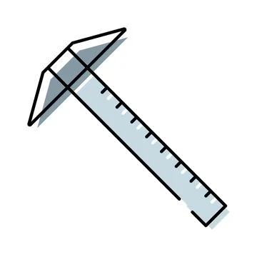 Mining pickaxe tool for geological exploration and digging 库存插图
