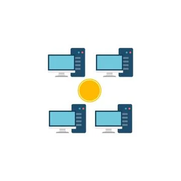 Mining Pool Flat Vector Icon. Stock Illustration