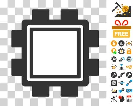 Mining Pool Icon with Bonus Stock Illustration