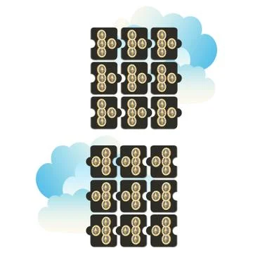 Mining process of Ethereum crypto currency poster Illustrazione stock