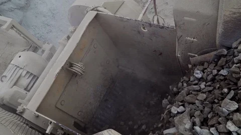 The mining process machine mining ore into fine raw materials Stock Footage 81175328