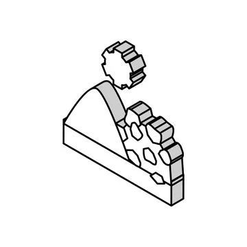 Mining processing isometric icon vector illustration Illustrazione stock