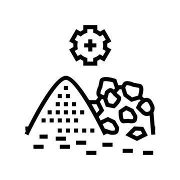 Mining processing line icon vector illustration Stock Illustration