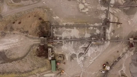 Mining Quarry Aerial Video stock 81400761