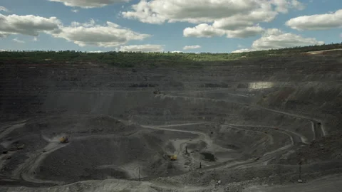 Mining quarry and clouds Stock Footage 218990327