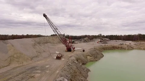 Mining Quarry with Drone 스톡 동영상 81400805