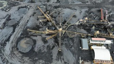 Mining quarry processing plant Stock Photos