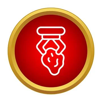 Mining resource extraction claw working icon Stock Illustration