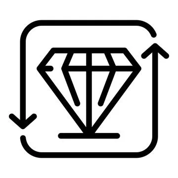 Mining resources icon, outline style Stock Illustration