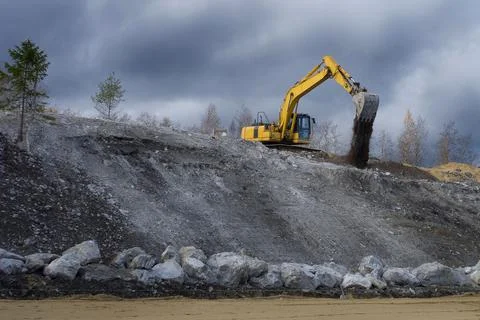 Mining, road works. Stock Photos