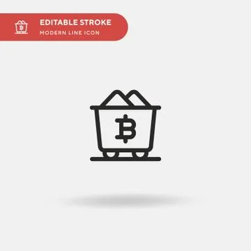 Mining Simple vector icon. Illustration symbol design template for web mobile Stock Illustration