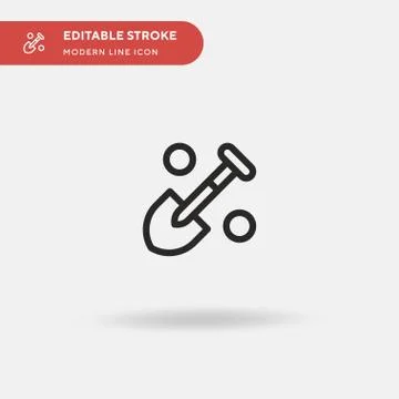 Mining Simple vector icon. Illustration symbol design template for web mobile Illustrazione stock