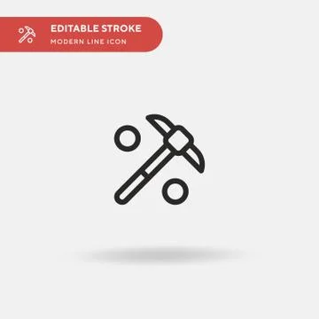 Mining Simple vector icon. Illustration symbol design template for web mobile Illustrazione stock