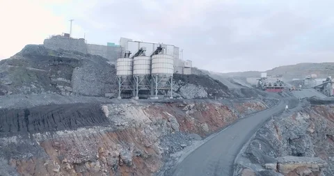 Mining Site Constructions 4 Aerial View Stock Footage 106726166