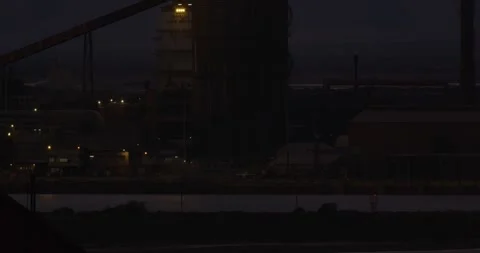 Mining Site At Night Stock Footage 317602153