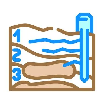 Mining site plan color icon vector illustration Stock Illustration