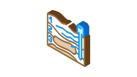 Mining site plan isometric icon animation Stock Footage 327290766