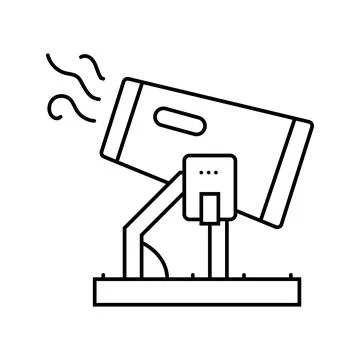 Mining site plan line icon vector illustration Stock Illustration