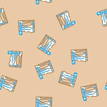 Mining site plan vector seamless pattern Illustrazione stock