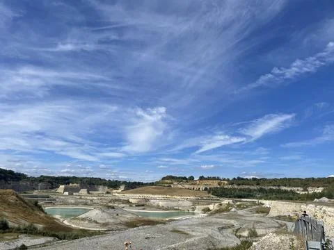 Mining site view. Stock Photos