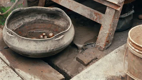 Mining Slurry Draining From Gold Ore Mill Stock Footage 345123899