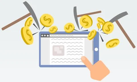 Mining Tablet Stock Illustration