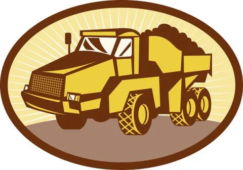 Mining tipper dumper dump truck Illustrazione stock